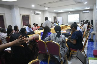 A session at the training workshop